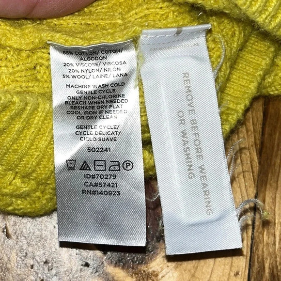 Loft Ann Taylor Spring , yellow, pullover, waffled knit sweater - Picture 8 of 8